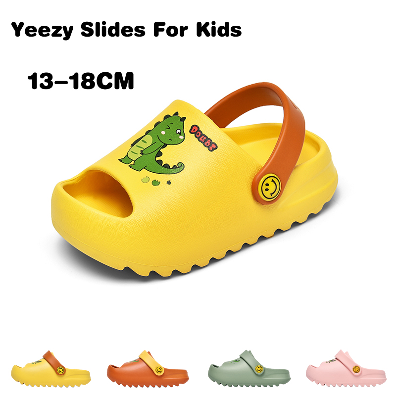 Stock] Yeezy Slides Para Niños Zapatos De Bebé 13-18cm Shopee Chile