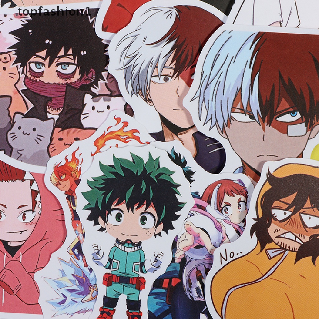 Grande Collection dAnime Anime 50 pièces My Hero Academia B. pour Voiture SGOT Autocollant Anime pour Skateboard en Vinyle imperméable 