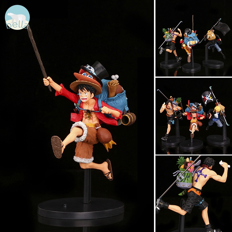 One Piece Monkey D. Luff Portgas·D· Ace Sabo Model Anime Figurine  Collectibles Cute Car Interior Cake Top Decor for Fans | Shopee Chile