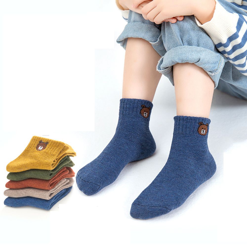 OCERA 10 pares de calcetines deportivos para niños en diferentes colores unisex 
