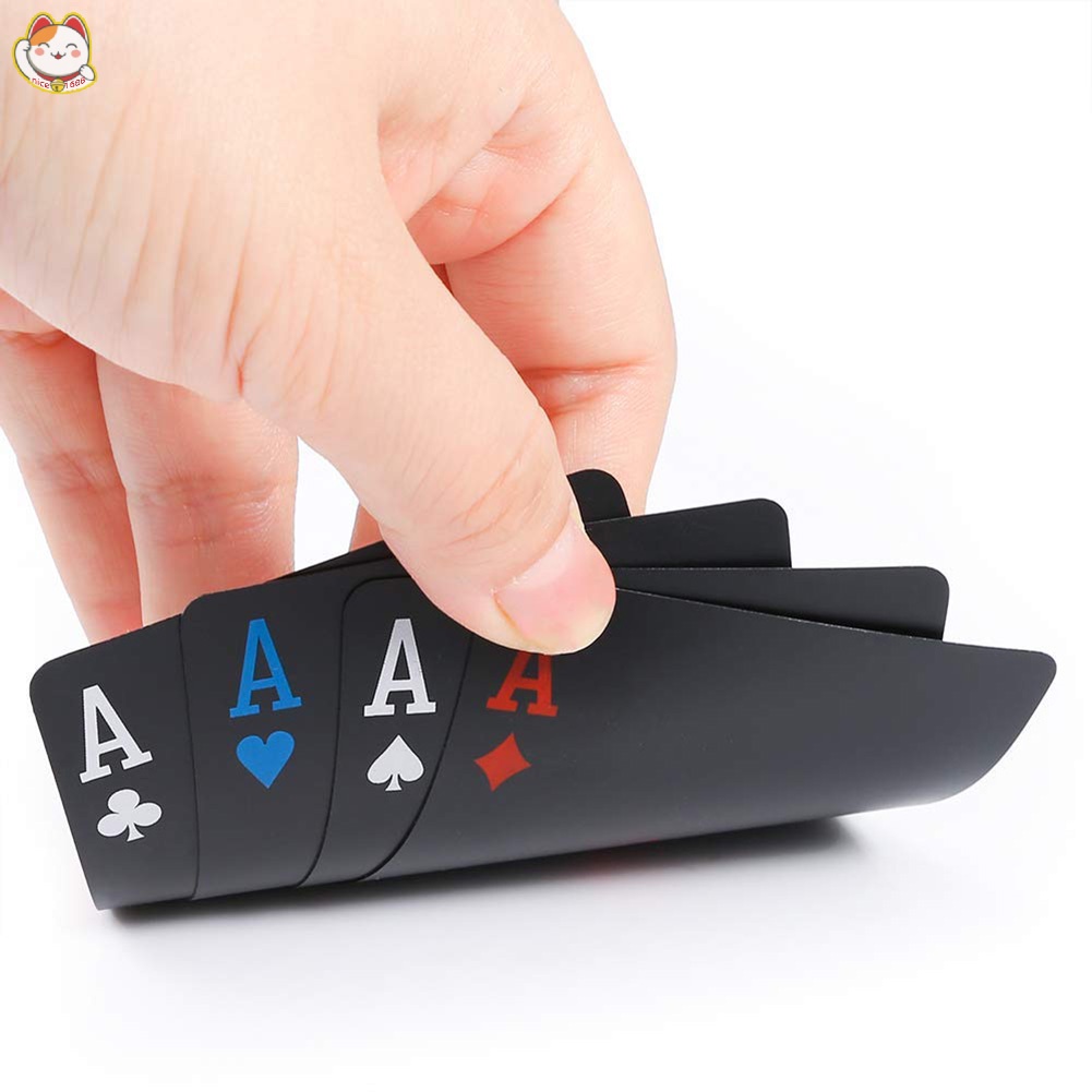 2Packs/108pcs Waterproof PVC Poker Playing Cards Magic Tricks Tool 