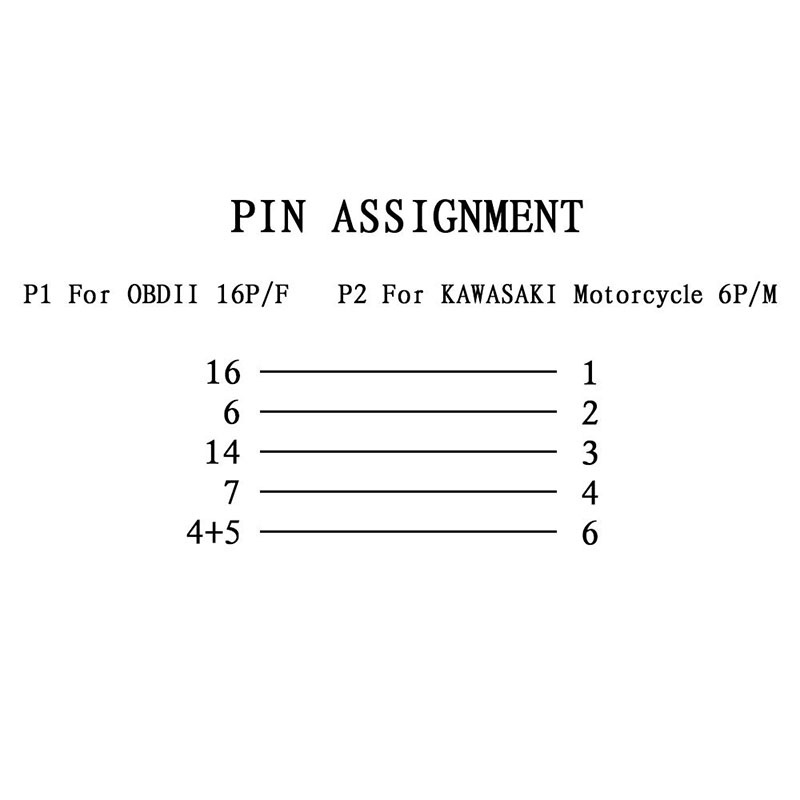 Conectores OBD2 De 6 A 16 Pines Herramientas OBD Para Kawasaki Motocicleta  Z Serie | Shopee Chile