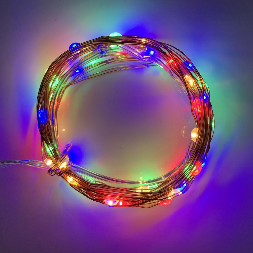 Luces Decorativas LED Cadena de Luces 10/20/40/50 LED Cálida de Vida Interior&Exterior para Navidad Fiesta Casa Jardín Boda Compleaño,L 