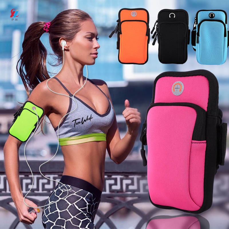 Cinturon Bolsa impermeable Soporte para telefono smartphone celular para correr Gym 