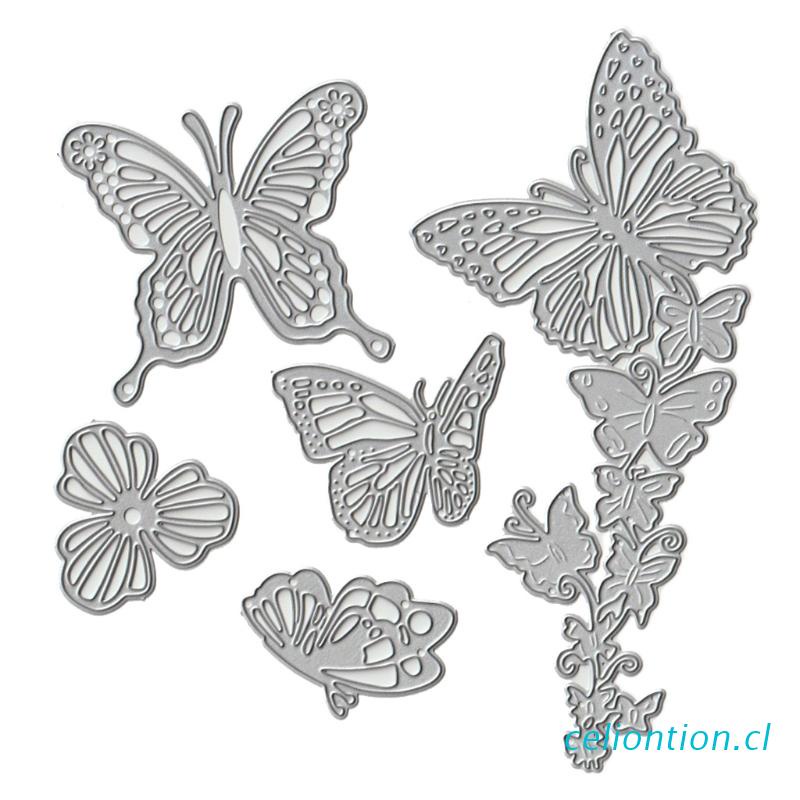 Troqueles de Corte Flores Mariposa Plantillas de Metal en Relieve para Hacer Tarjetas de Papel Scrapbooking DIY Decoración 