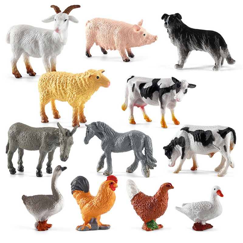 Amarillento Insignificante cobre Figuras De Animales De Granja De 12 Piezas Playset Plástico Realistas Para  Niños Pequeños | Shopee Chile