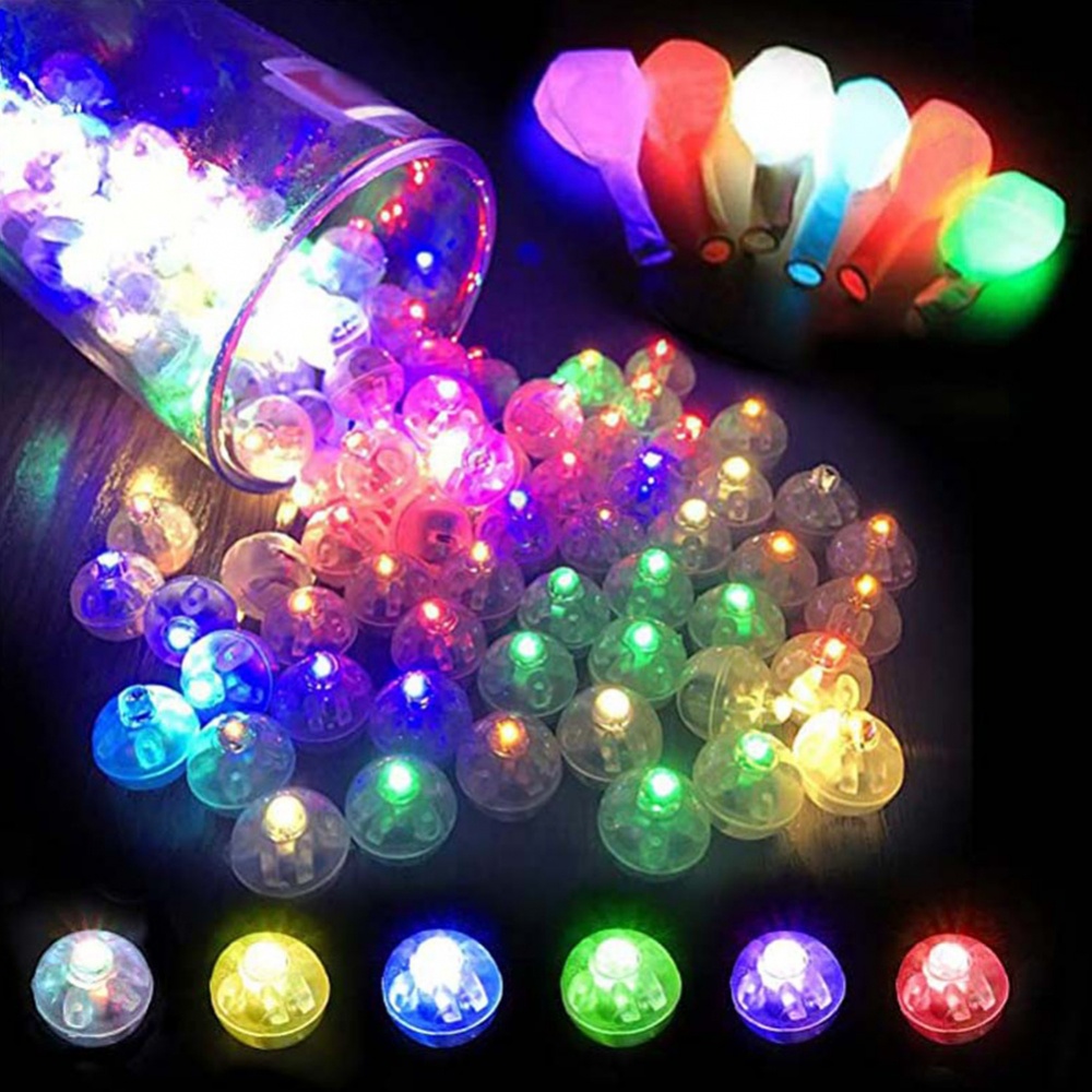 Matedepreso 10 Unids LED Globo Redondo Luces Bola Flash Lámparas Mini Linternas Flash Linterna para La Boda Navidad Decoración 