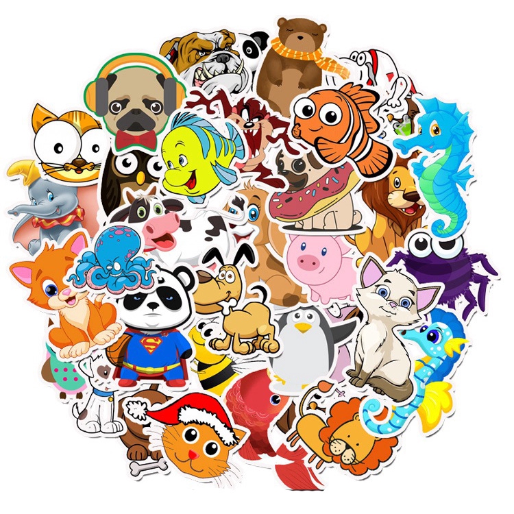 50 Unids/pack Animales Dibujos Animados Stickers Estrella De Mar Niño  Sticker Para Viaje Caso Bicicleta Portátil Anime Juego De | Shopee Chile