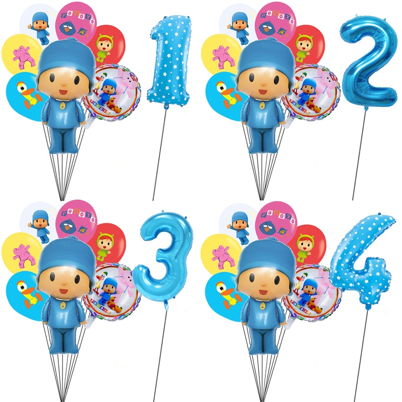 8 Unids/set Pocoyo Globos Eily Pato Foil Látex Ballons Feliz Cumpleaños  Elefante PP Fiesta Decoración Suministros Niños Niño Niña De Dibujos  Animados 32 Pulgadas Número Globo | Shopee Chile