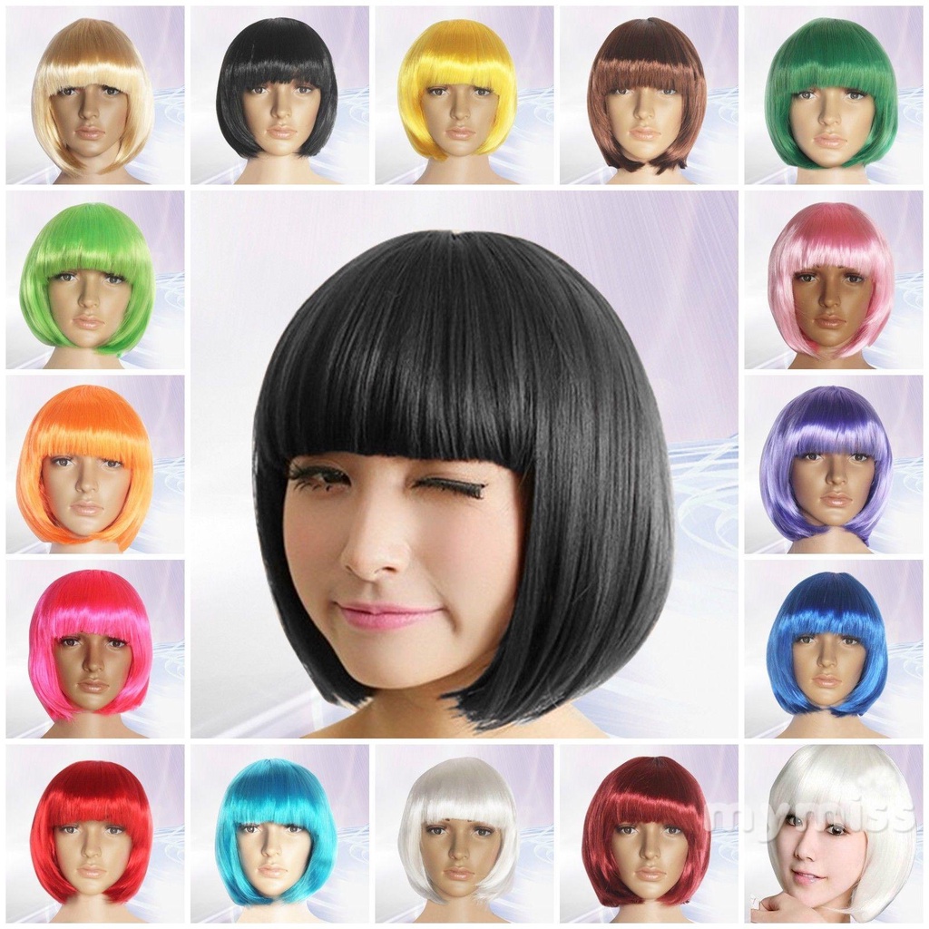 CTCC-Peluca De Pelo Corto Y Recto Cosplay Para Mujer , Animación , Fiesta ,  Flequillos , Para Corte De Seta | Shopee Chile