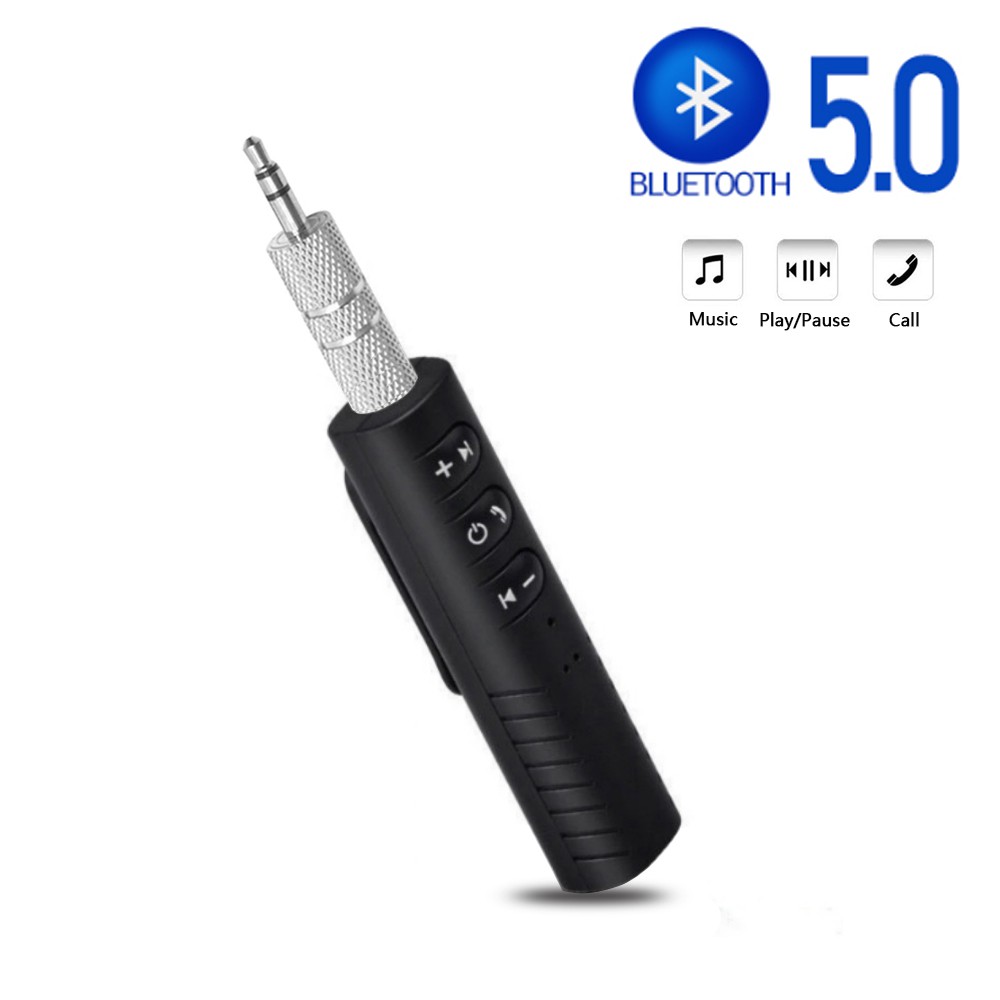 Tenglang Adaptador de Bluetooth USB BT 5.0 Adaptador de Audio Cable Auxiliar de 3.5mm Receptor Transmisor Bluetooth para TV/PC Coche Auriculares de Altavoz AUX 