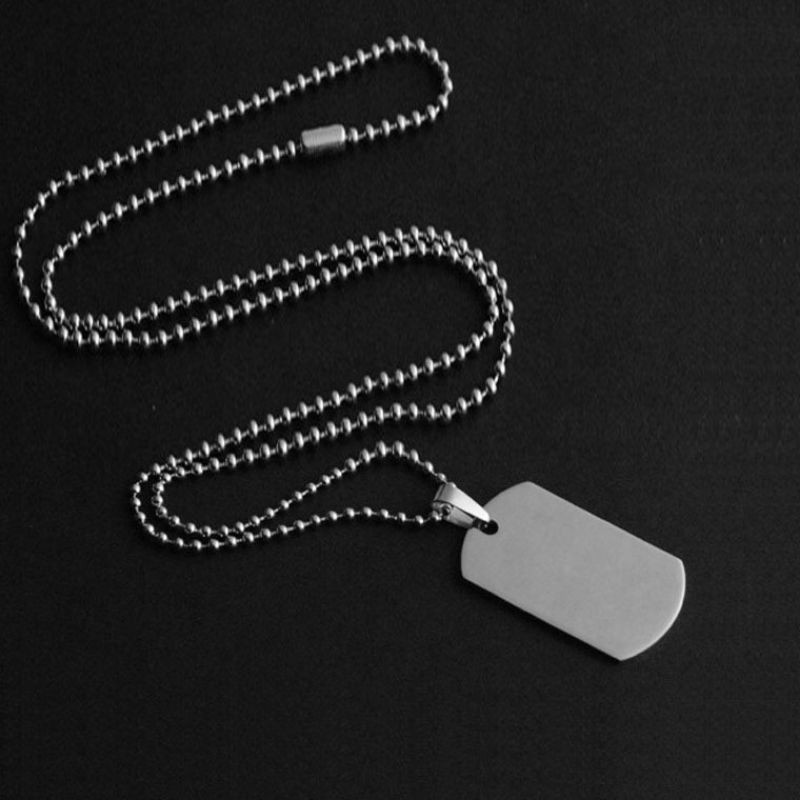 más y más Hecho para recordar Naufragio Collar Militar Estilo Ejército Etiquetas Cadena Colgante Accesorios De  Joyería Hombres Regalos | Shopee Chile
