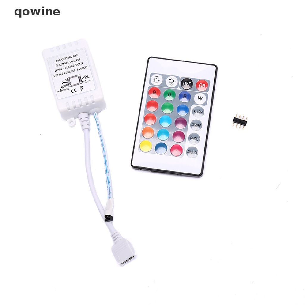 Qowine LED RGB Controller 24 Key IR Remote DC12V Dimmer Control Box For LED  Strip Light CL | Shopee Chile