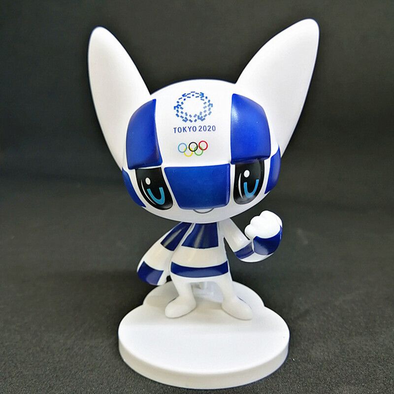 juguetes de peluche de anime figura de Miraitowa decoración modelo de anime juguetes recuerdos Mascota de los Juegos Olímpicos de Tokio 2020 muñeca de trapo de Miraitowa muñecos de mascota 