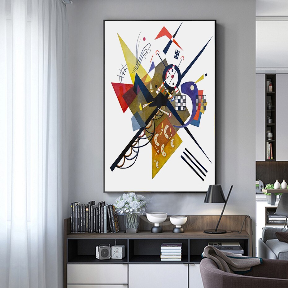 3pcs 60cm Pinturas de Lienzo de impresión Abstracta Famosas de la Vendimia Wassily Kandinsky Poster Wall Art Picture for Living Room Home Decor Frameless 40 