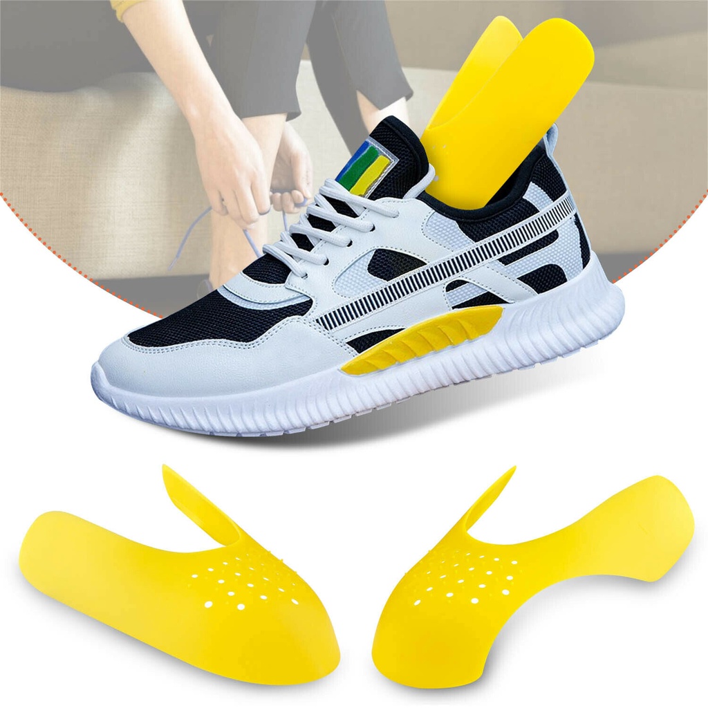 CuteHome 2 pares de protectores para zapatos para mujer contra arrugas protectores de pliegues en la caja de los dedos de los pies para mujer 3-7 