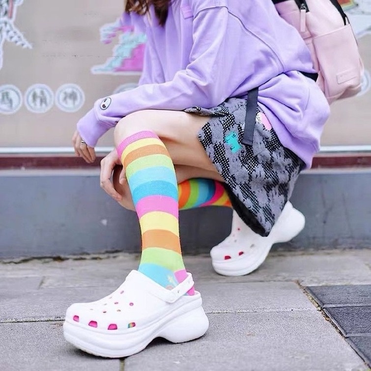 Crocs zuecos/zapatos Crocs/zapatos de cocodrilos/zapatos de playa/sandalias  de mujer /tacones de 6 cm/sandalias de fondo grueso/Yang Mi con el mismo / antideslizante/zapatos de agujero de moda | Shopee Chile