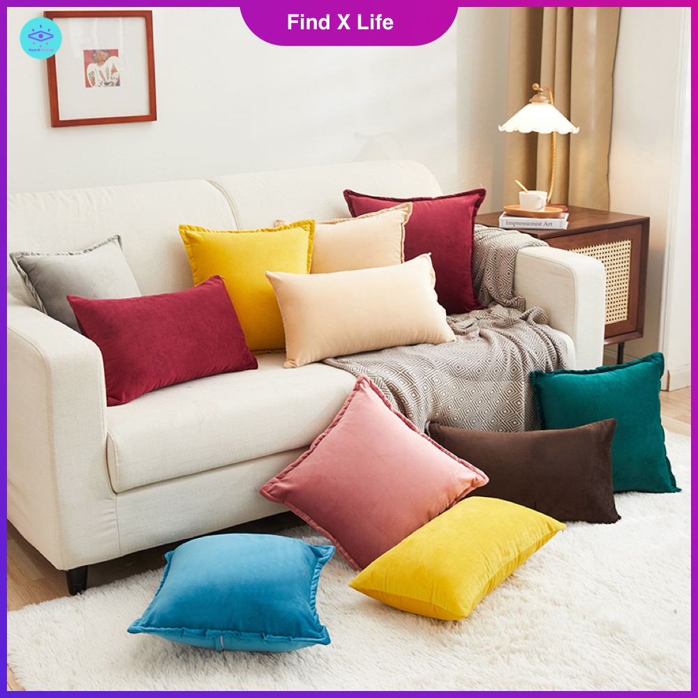 Bantal - funda de cojín para sofá, terciopelo holandés, Color sólido, borde  acolchado, funda de almohada para coche, sofá cama, decoración | Shopee  Chile