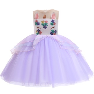 Vestido De Fiesta De Unicornio Vestidos Para Niños Elsa Disfraz Cenicienta  Princesa Niñas | Shopee Chile