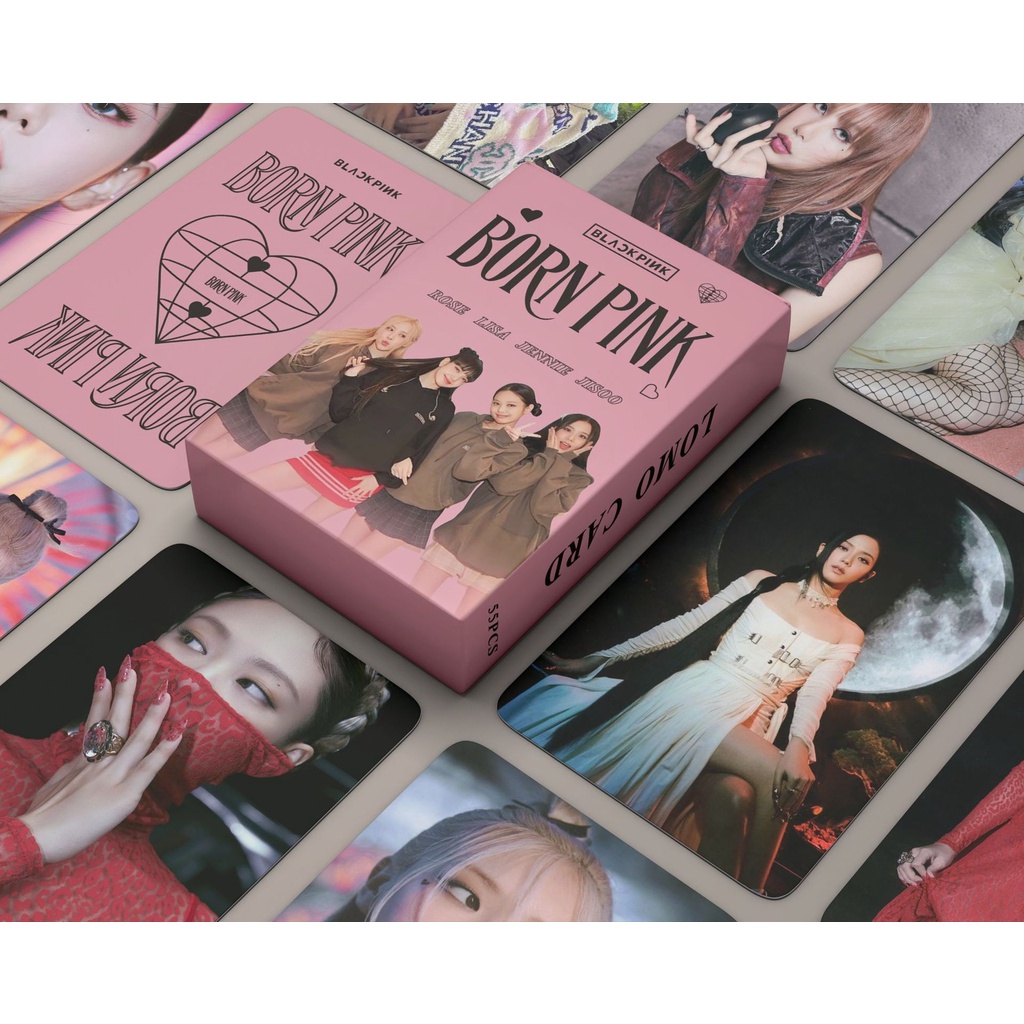 Lot De 55 Cartes Photo Blackpink Lomo - Mini Cartes Bp Pink Down