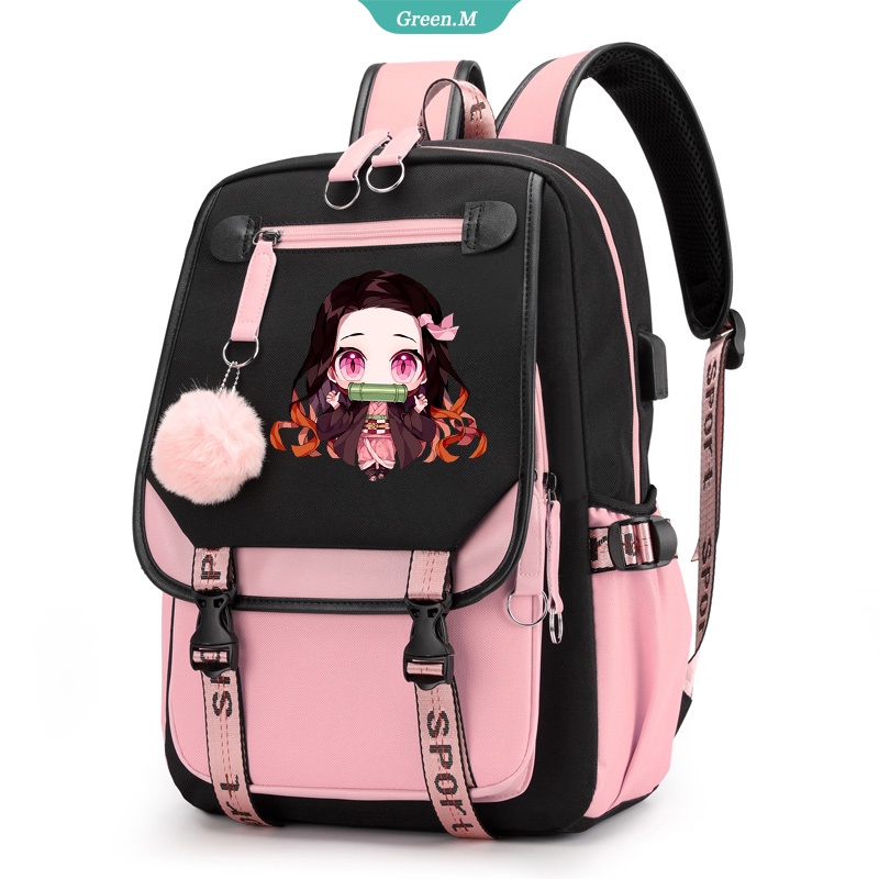 Mochilas Demon Slayer Nezuko Para Hombres Anime Mochila Escolar Para ...