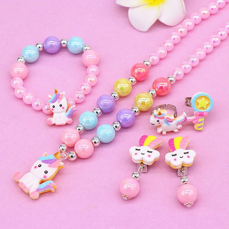 Set De Joyas De Sirena Para Niñas – Bolso, Collar, Pendientes, Pulsera Y Anillo, Ideal Para Disfrazarse Y Regalar Juguete De Disfraz De Sirena